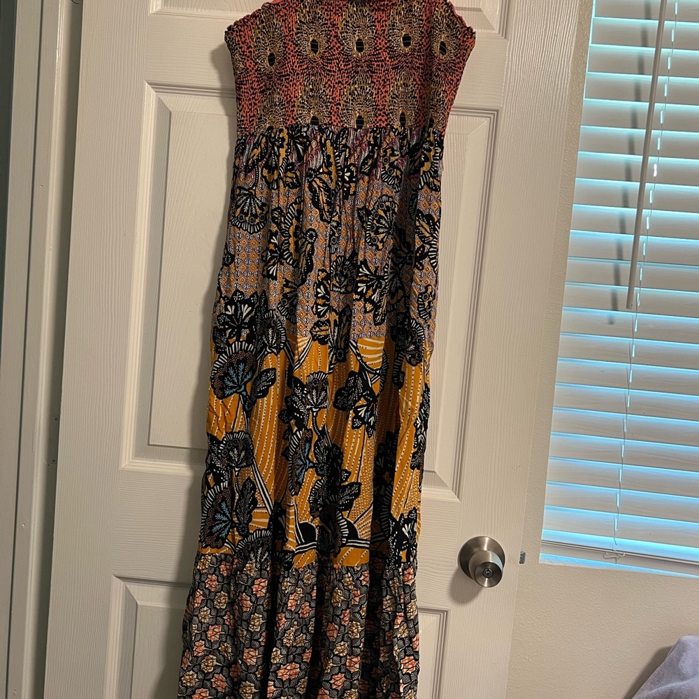 Anthropologie Jamila Smocked Maxi Print Dress ~ Size M - Picture 6 of 12